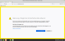 Screenshot Fake Sicherheitsrisiko Weisheitswissen.de